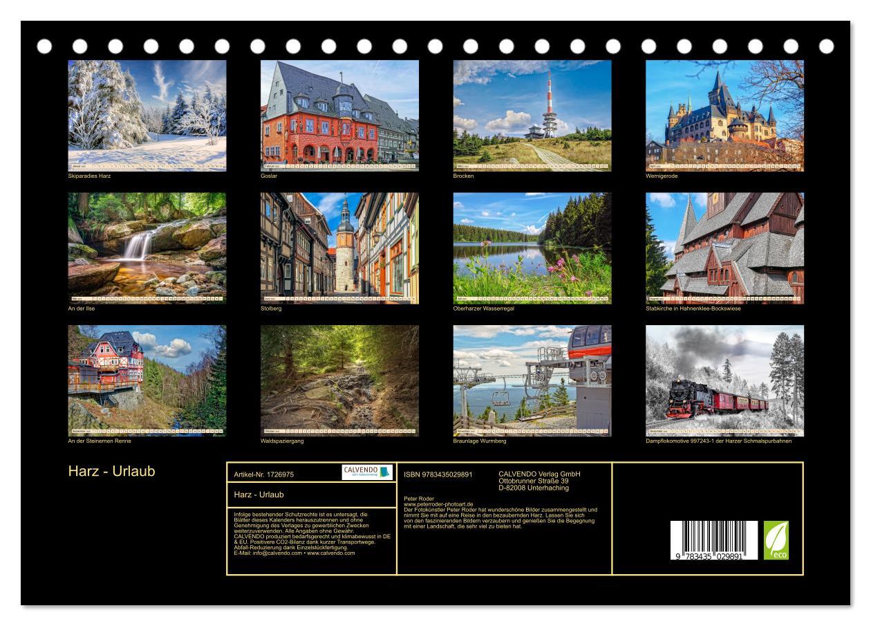 Bild: 9783435029891 | Harz - Urlaub (Tischkalender 2025 DIN A5 quer), CALVENDO...