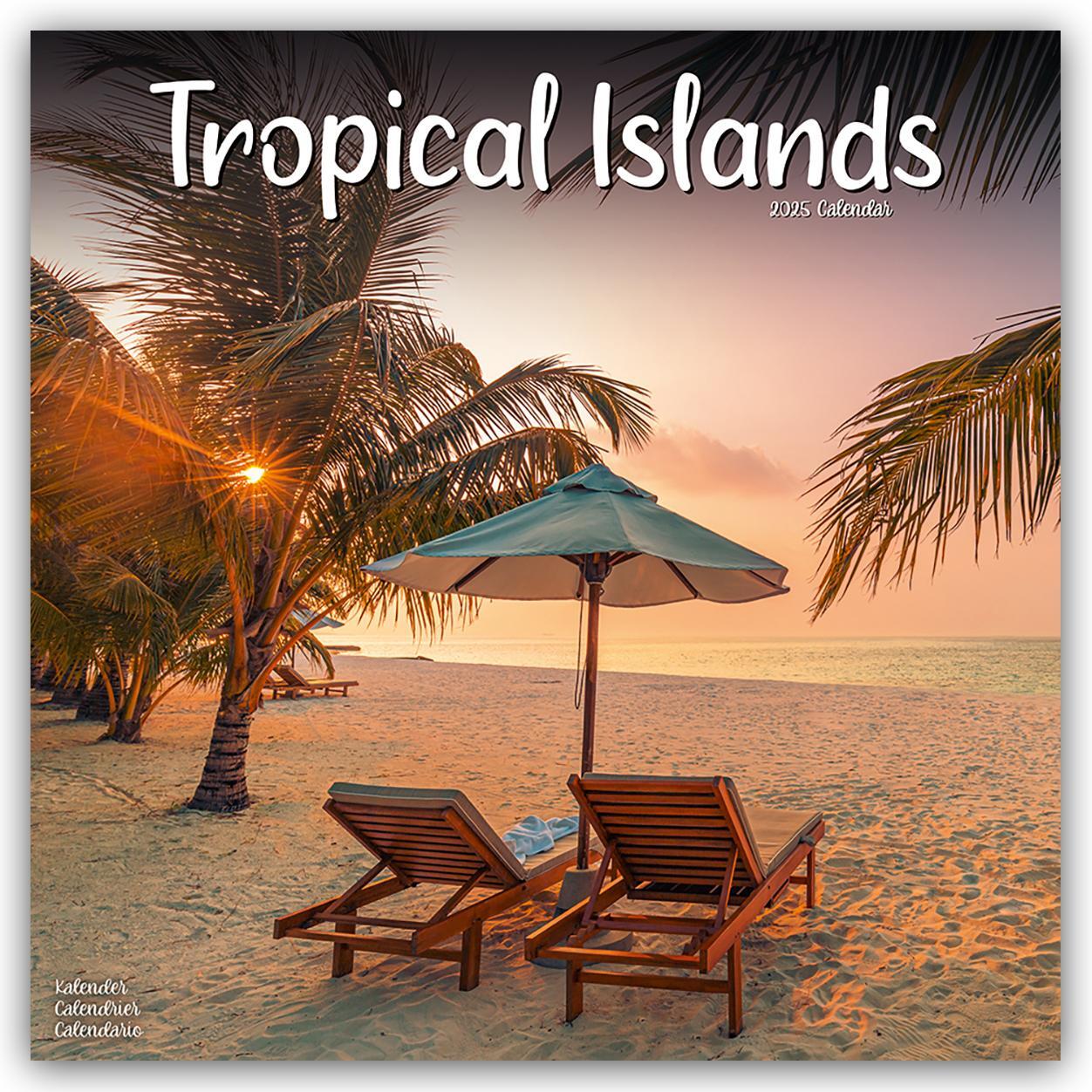 Cover: 9781804604939 | Tropical Islands - Tropische Inselparadiese 2025 - 16-Monatskalender