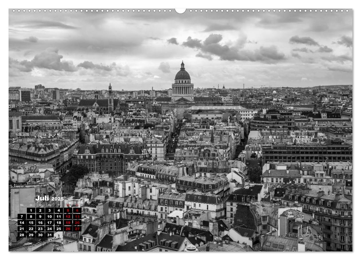 Bild: 9783435366866 | Paris-Impressionen in Schwarz-Weiß (Wandkalender 2025 DIN A2 quer),...