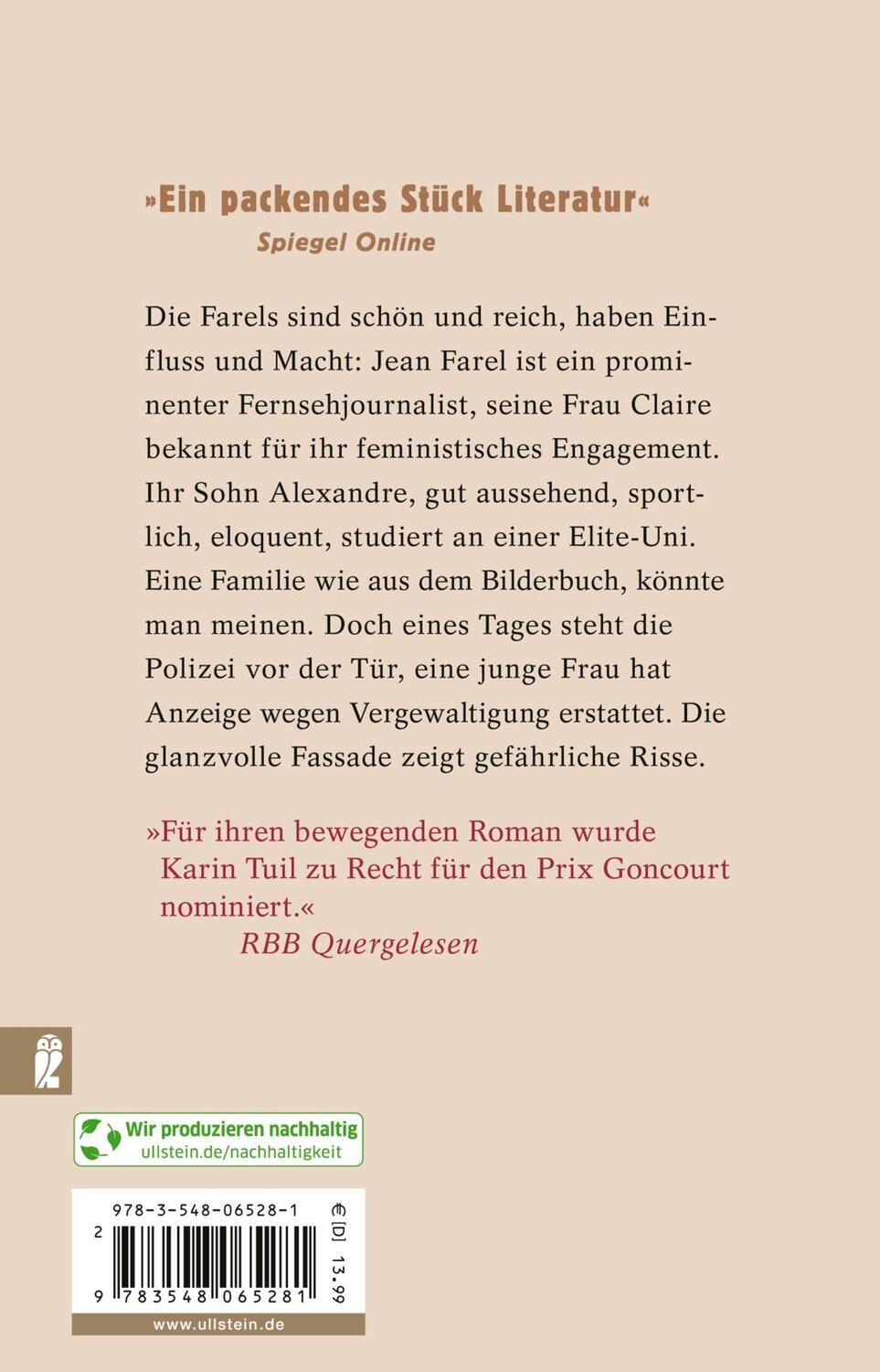 Rückseite: 9783548065281 | Menschliche Dinge | Karine Tuil | Taschenbuch | 384 S. | Deutsch