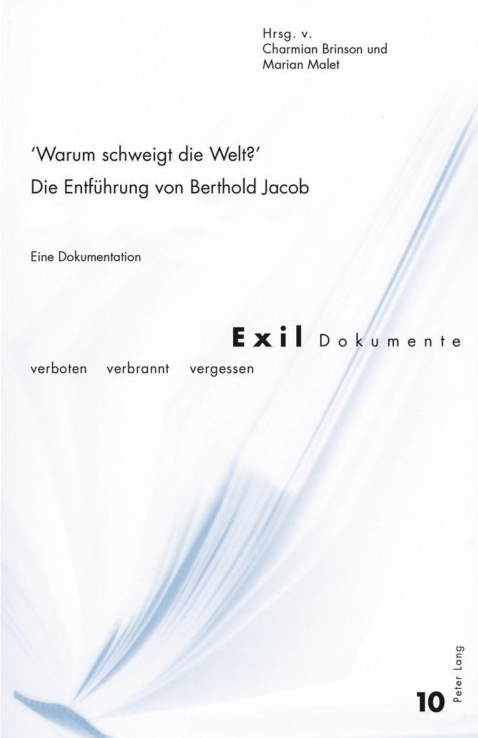 Cover: 9783034315739 | «Warum schweigt die Welt?» Die Entführung von Berthold Jacob | Buch