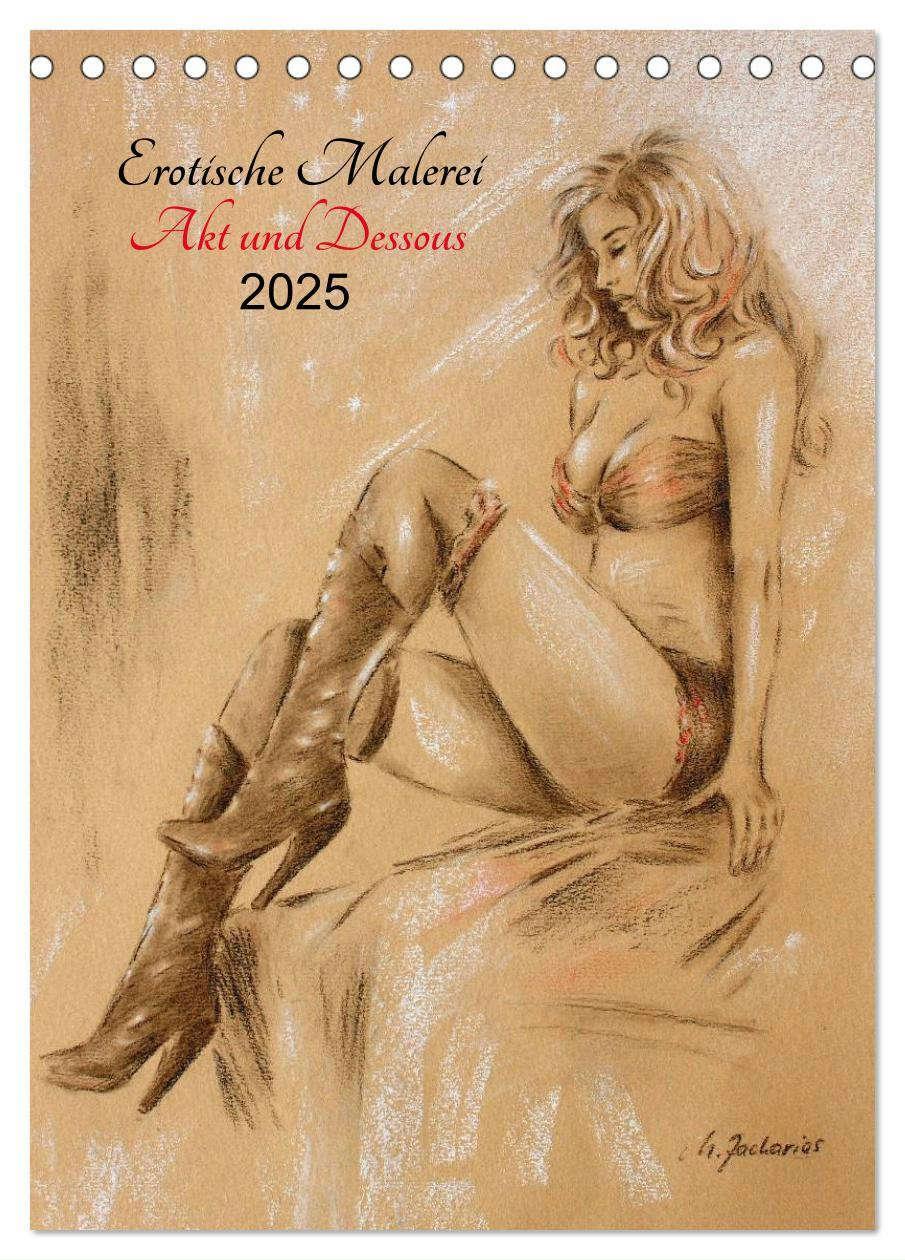 Cover: 9783457038666 | Erotische Malerei - Akt und Dessous (Tischkalender 2025 DIN A5...