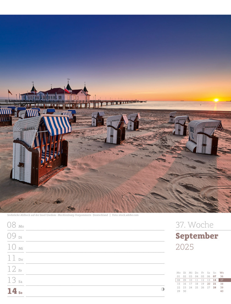 Bild: 9783838435039 | Am Meer - Wochenplaner Kalender 2025 | Ackermann Kunstverlag | 56 S.