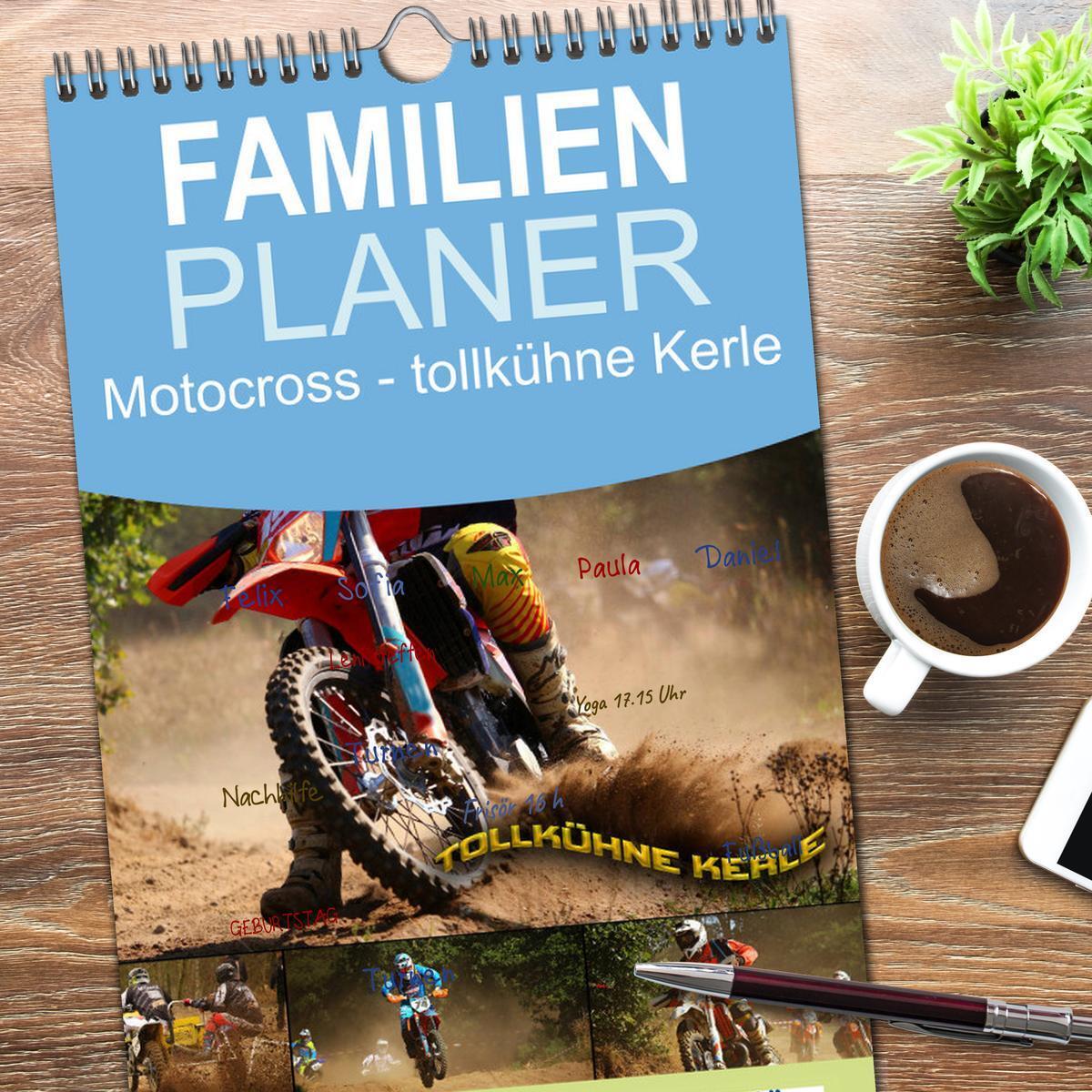 Bild: 9783457123164 | Familienplaner 2025 - Motocross - tollkühne Kerle mit 5 Spalten...