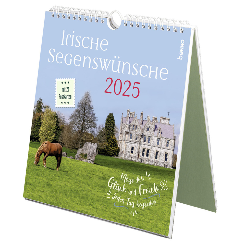 Cover: 9783746264622 | Irische Segenswünsche 2025 | mit 24 Postkarten | Kalender | 12 S.