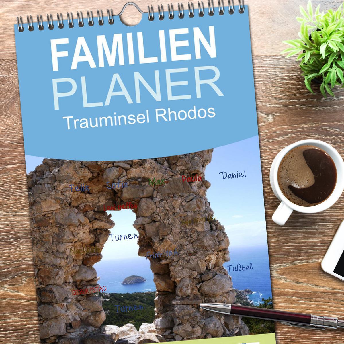 Bild: 9783457109878 | Familienplaner 2025 - Trauminsel Rhodos mit 5 Spalten...