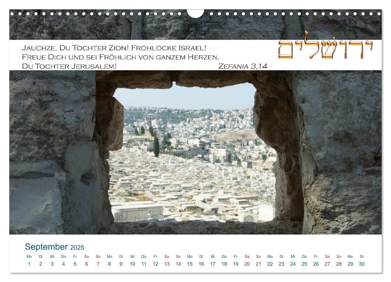 Bild: 9783435677863 | Jerusalem. Kalender mit Bibelworten (Wandkalender 2025 DIN A3...