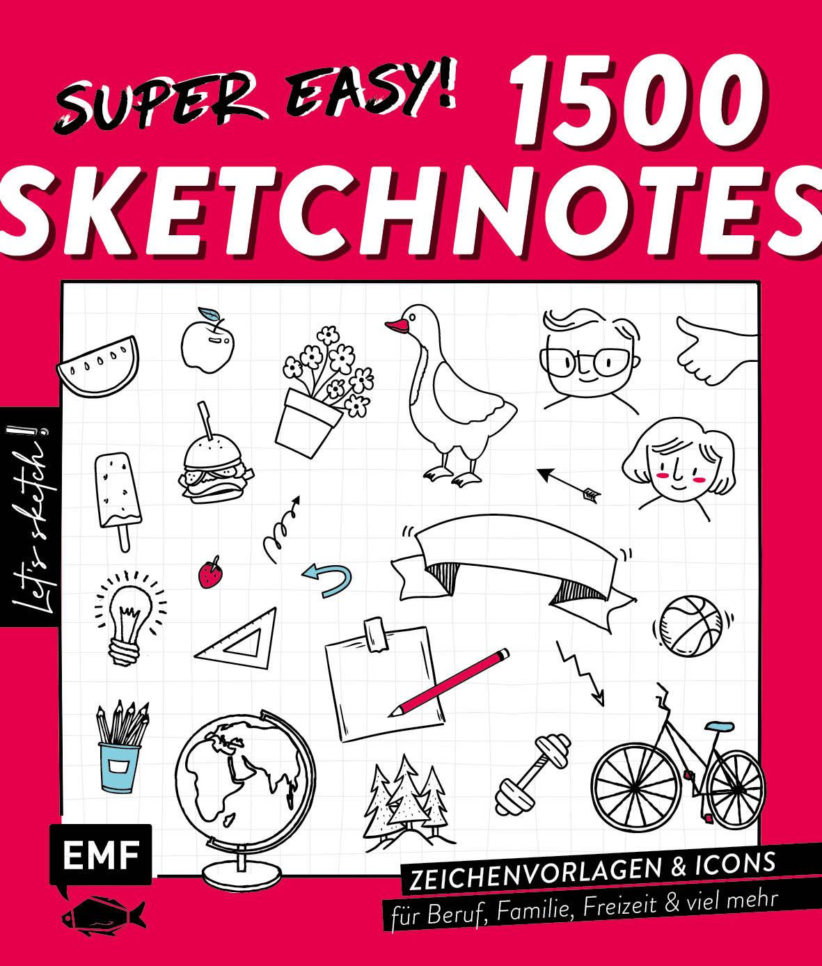 Cover: 9783745904819 | Let's sketch! Super easy! 1500 Sketchnotes | Taschenbuch | 144 S.