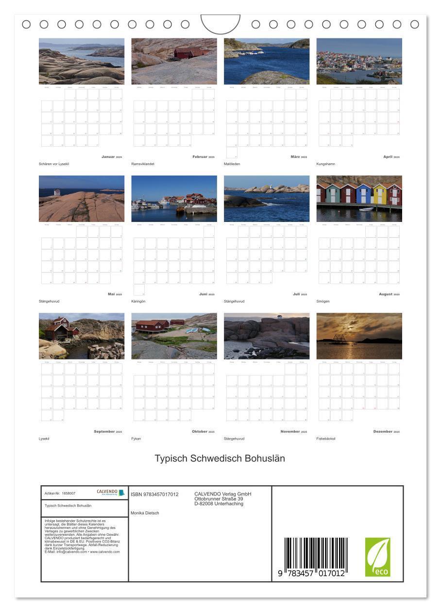 Bild: 9783457017012 | Typisch Schwedisch Bohuslän (Wandkalender 2025 DIN A4 hoch),...