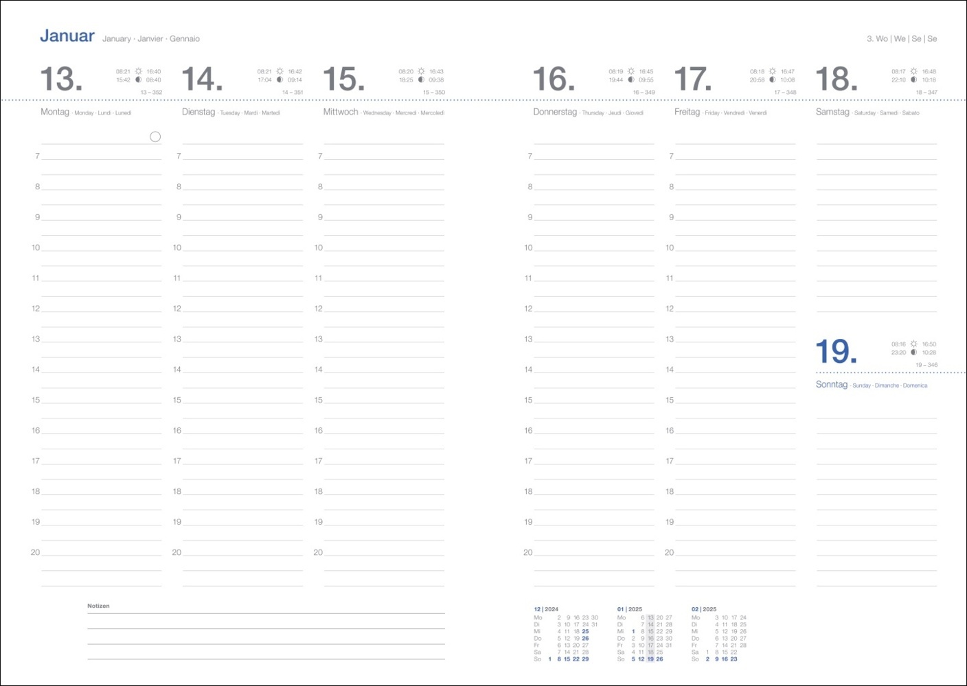 Bild: 9783756407590 | Wochen-Cheftimer A5, Alu silber 2025 | Kalender | Spiralbindung | 2025