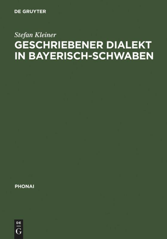 Cover: 9783484231481 | Geschriebener Dialekt in Bayerisch-Schwaben | Stefan Kleiner | Buch