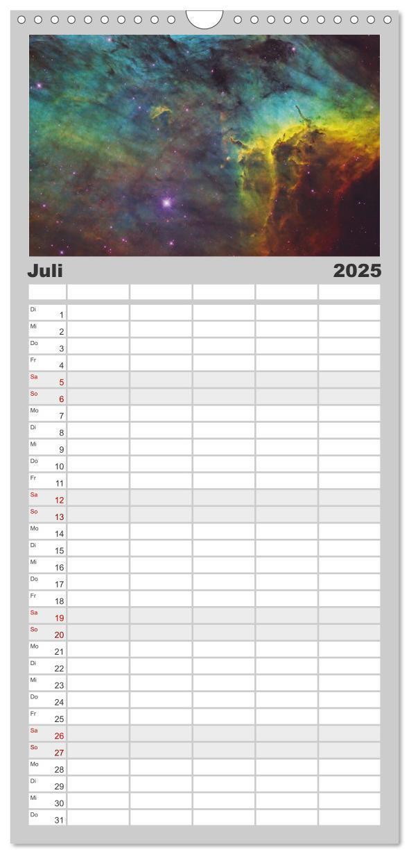 Bild: 9783457195246 | Familienplaner 2025 - Deep Sky Kalender mit 5 Spalten...