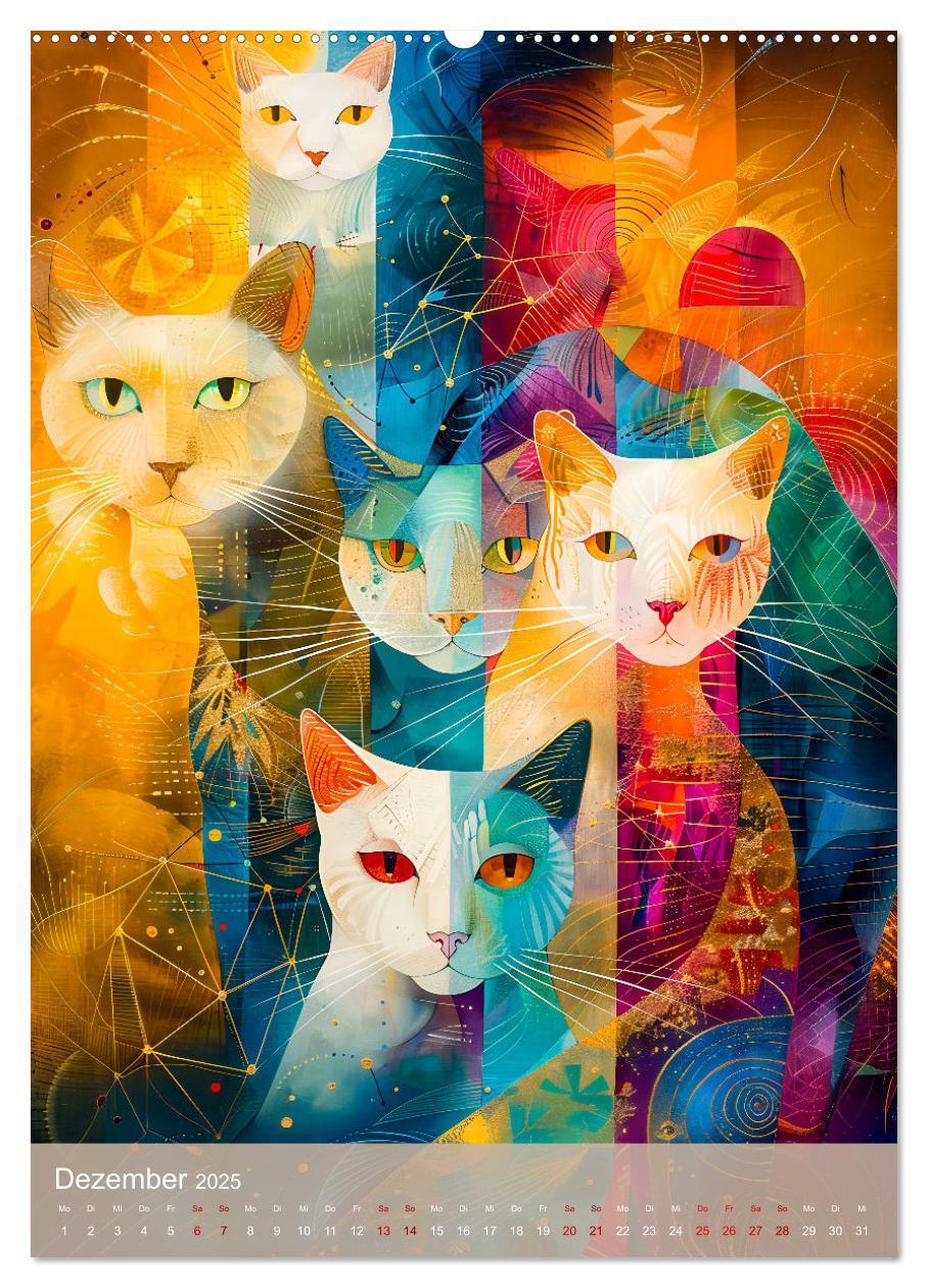 Bild: 9783457172193 | Astrale Katzen - Abstrakte Kunst für Katzenliebhaber (Wandkalender...