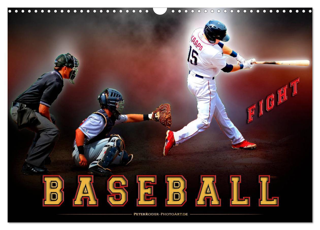 Cover: 9783435365401 | Baseball - Fight (Wandkalender 2025 DIN A3 quer), CALVENDO...