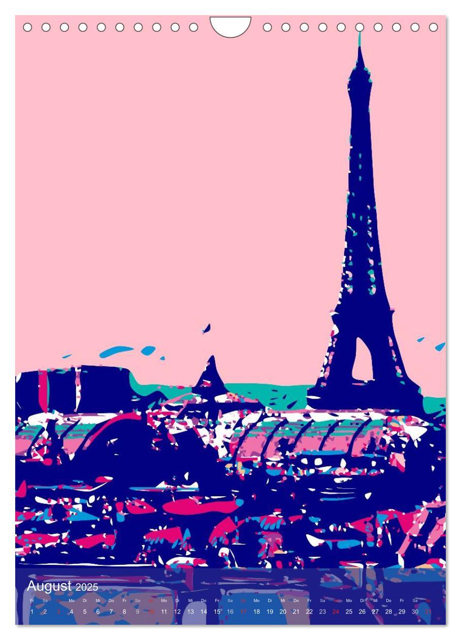 Bild: 9783457016633 | Paris pop-art (Wandkalender 2025 DIN A4 hoch), CALVENDO Monatskalender