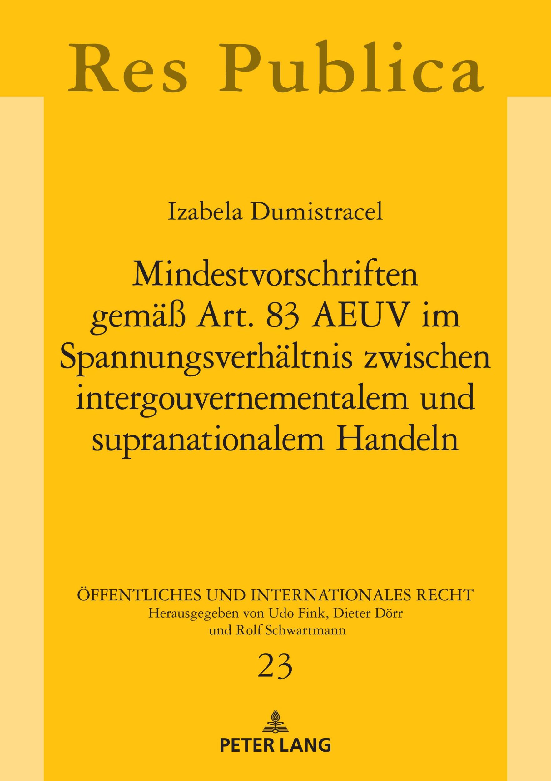 Cover: 9783631912294 | Mindestvorschriften gemäß Art. 83 AEUV im Spannungsverhältnis...