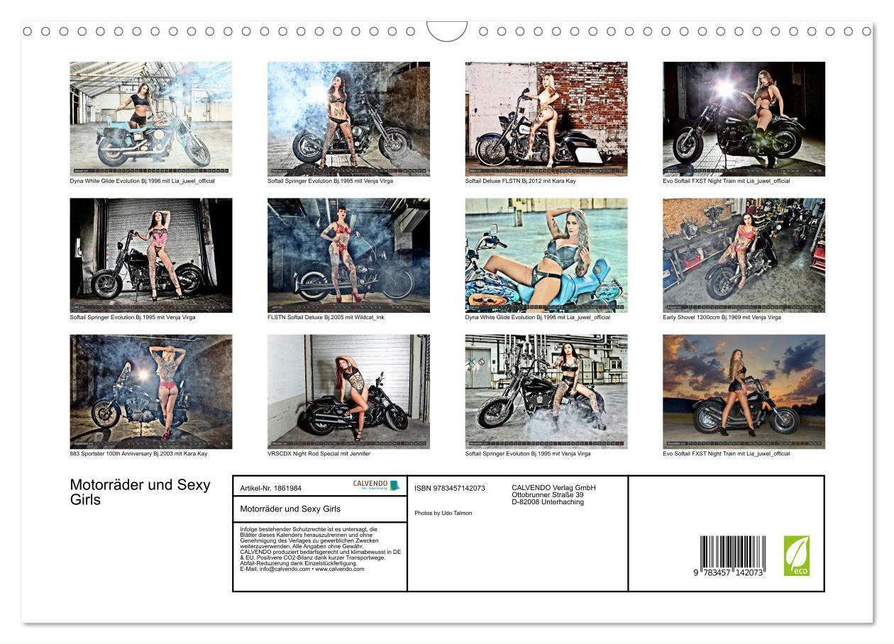 Bild: 9783457142073 | Motorräder und Sexy Girls (Wandkalender 2025 DIN A3 quer), CALVENDO...