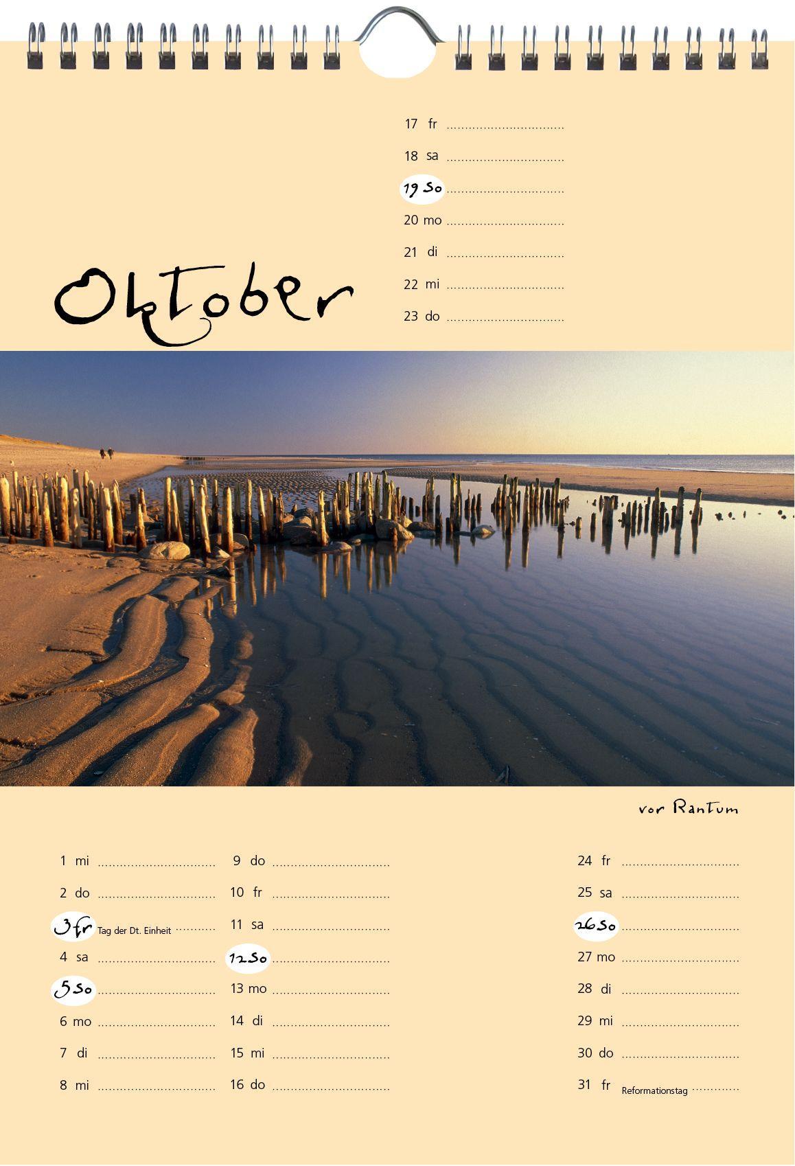 Bild: 9783944498591 | Sylt-die Insel 2025 A4 Kalender | Gernot Westendorf | Kalender | 2025