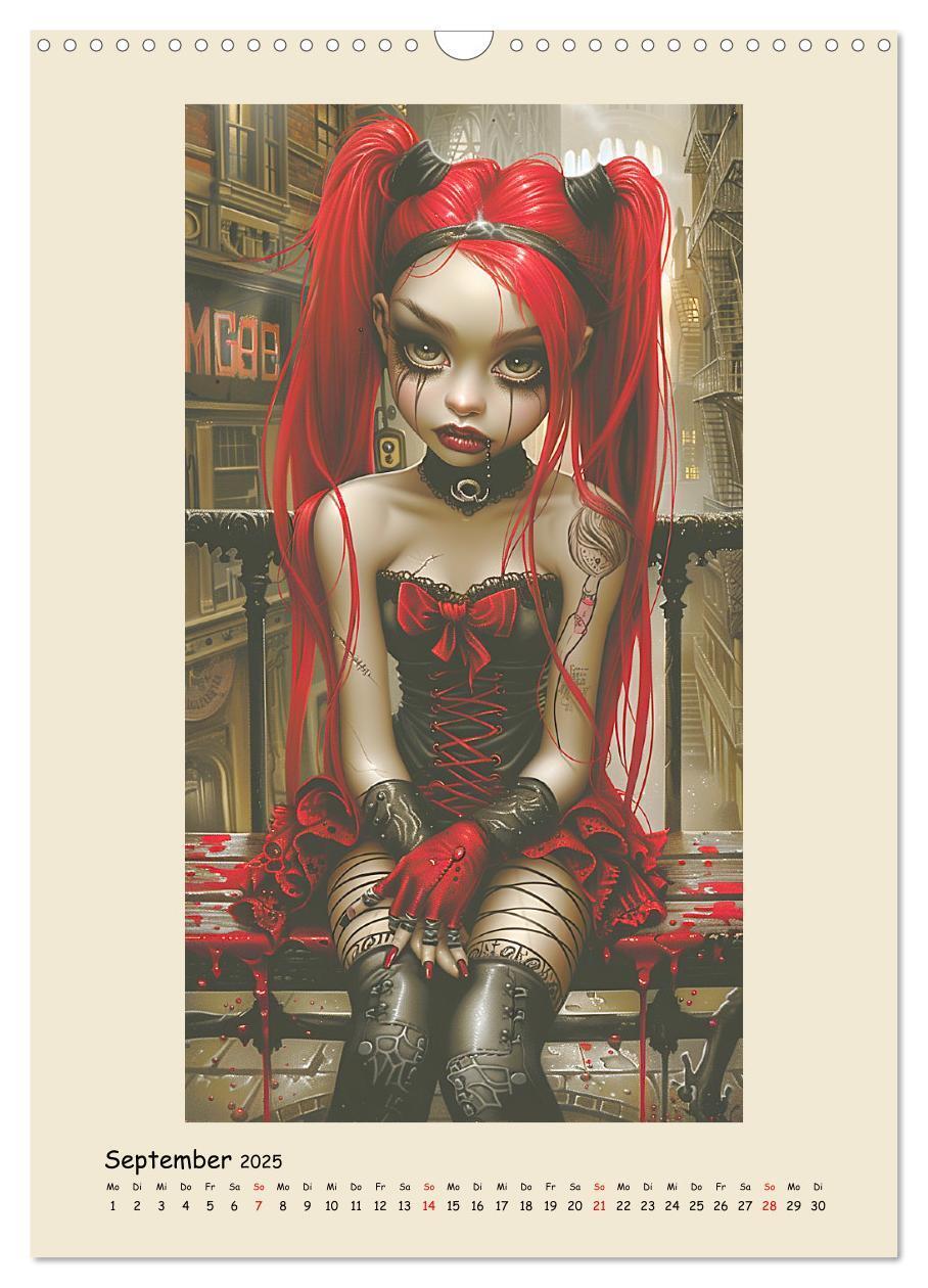 Bild: 9783457126783 | Gothic-Girls. Bizzare Comic-Art (Wandkalender 2025 DIN A3 hoch),...