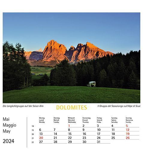 Bild: 9788887531466 | Dolomiten 2024, Postkartenkalender Querformat | Kalender | 2024