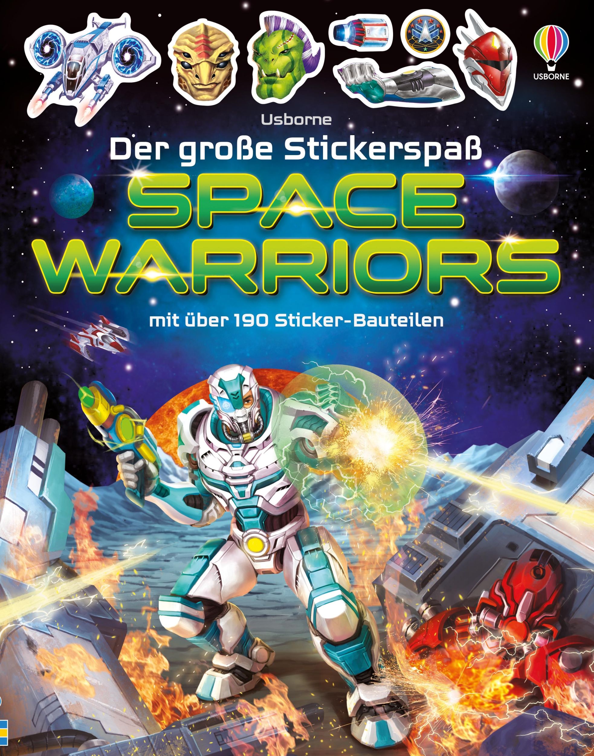 Cover: 9781789418415 | Der große Stickerspaß: Space Warriors | Simon Tudhope | Taschenbuch