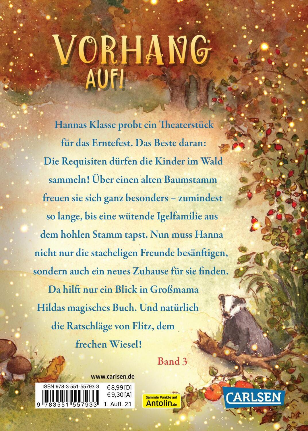 Rückseite: 9783551557933 | Hüterin des Waldes 3: Theater mit Familie Igel | Mona Larch | Buch