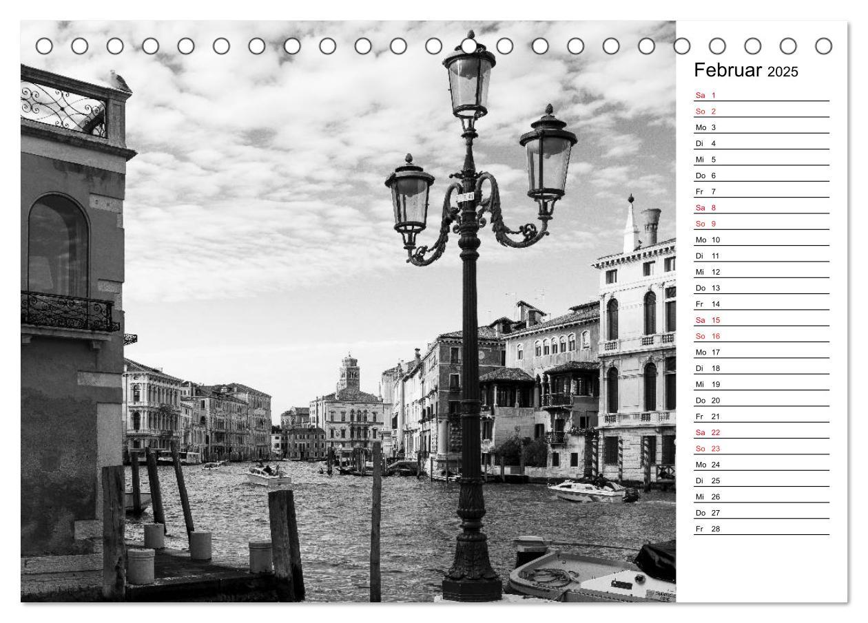 Bild: 9783435531622 | Venedig schwarz-weiß (Tischkalender 2025 DIN A5 quer), CALVENDO...