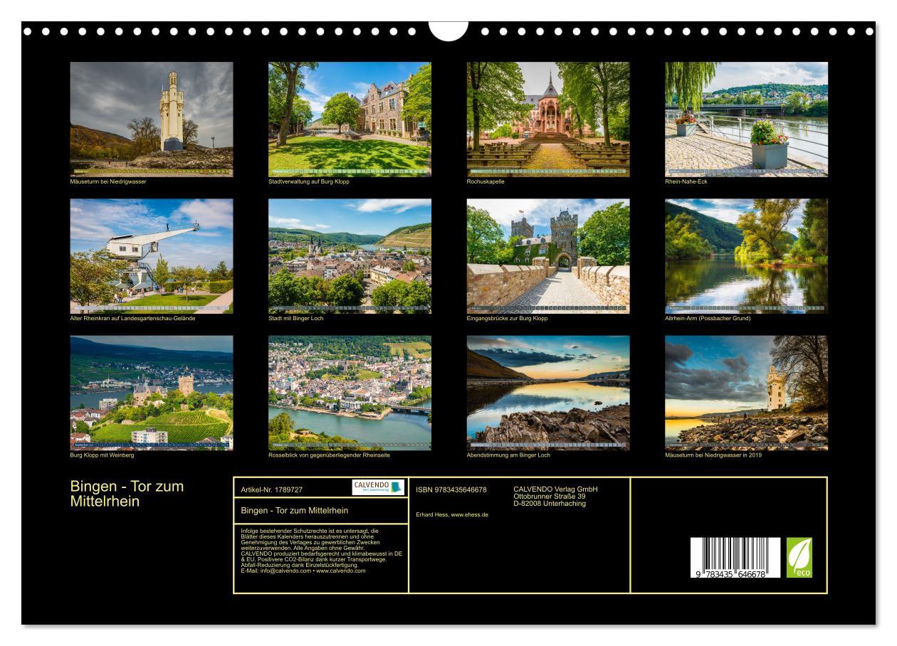 Bild: 9783435646678 | Bingen - Tor zum Mittelrhein (Wandkalender 2025 DIN A3 quer),...