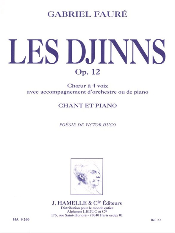 Cover: 9790230792608 | Les Djinns, Op. 12 for Choir and Piano | Gabriel Urbain Fauré | Buch