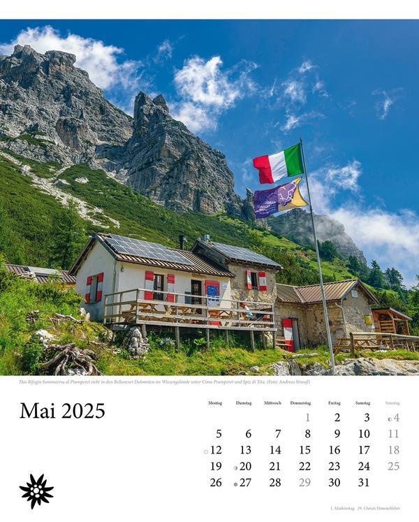 Bild: 9783731876120 | Hütten unserer Alpen 2025 | Verlag Korsch | Kalender | Spiralbindung