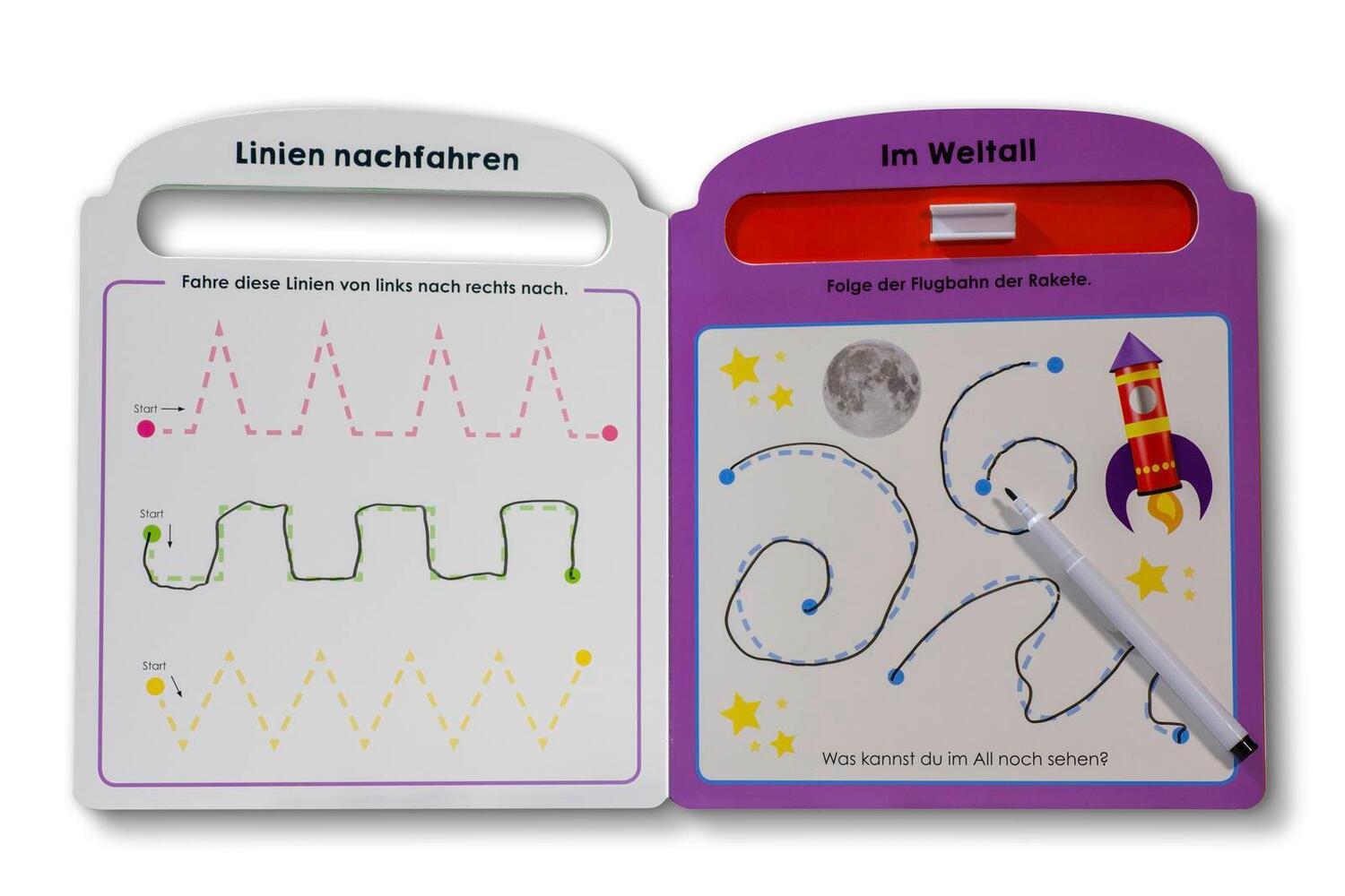 Bild: 9783737358484 | Glücksfisch: Mein erstes Schreib-und Wegwisch-Buch: Schwungübungen