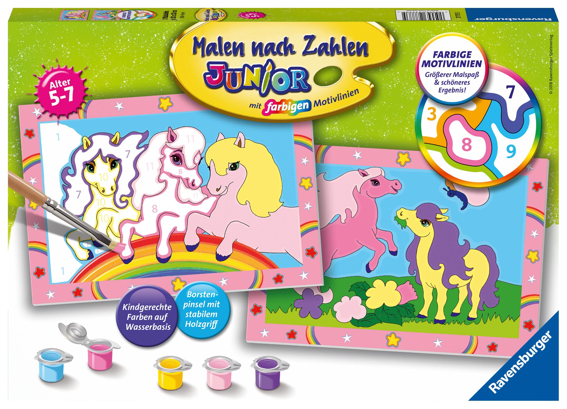 Cover: 4005556277735 | Süße Ponys Malen nach Zahlen Junior | Spiel | CreArt Malen nach Zahlen