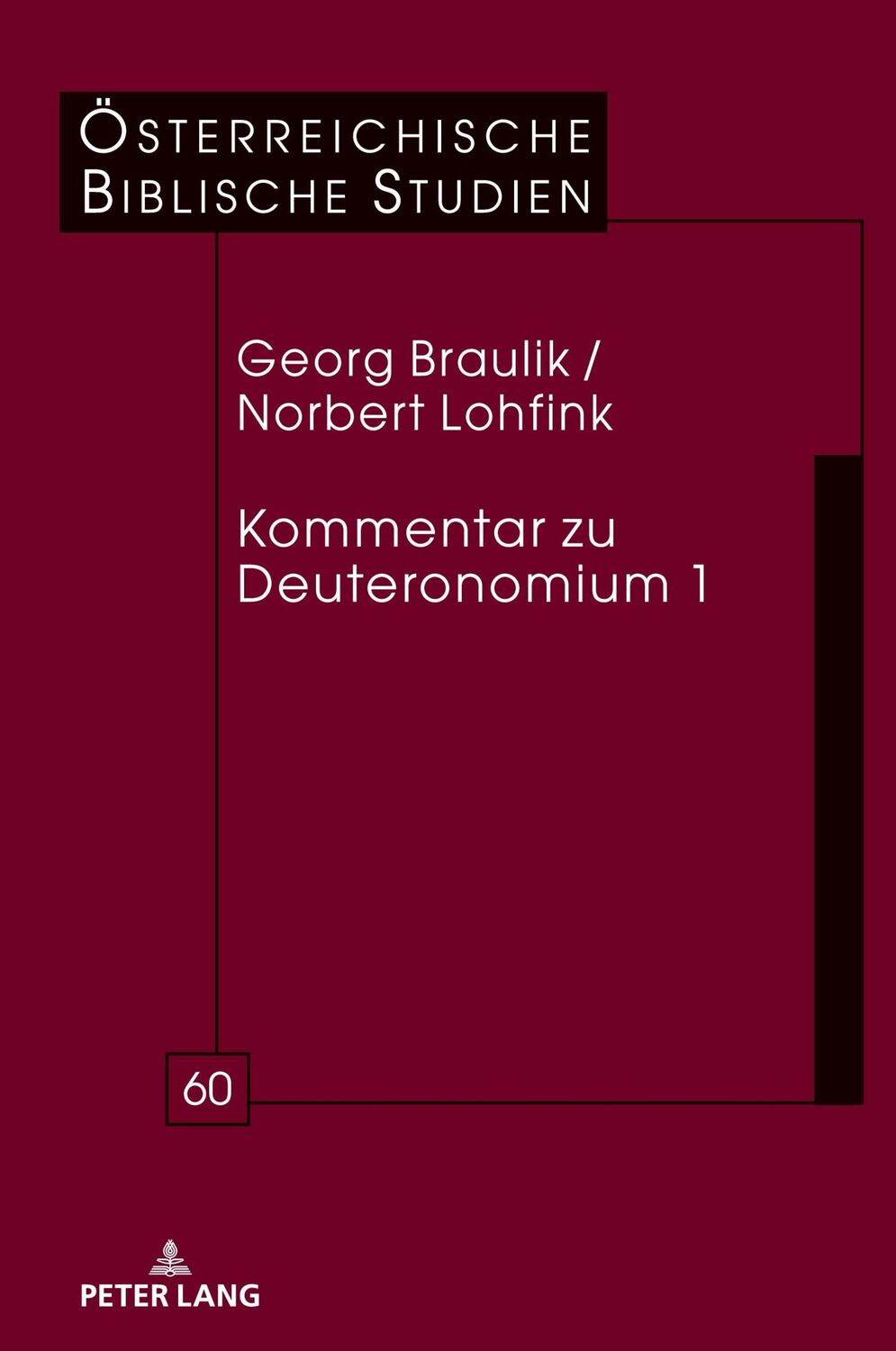 Cover: 9783631895214 | Kommentar zu Deuteronomium 1 | Norbert Lohfink (u. a.) | Buch | 2024