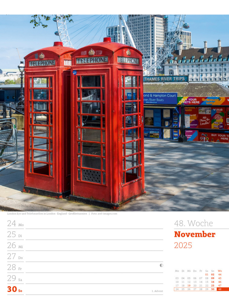 Bild: 9783838435053 | Reiseträume - Wochenplaner Kalender 2025 | Ackermann Kunstverlag