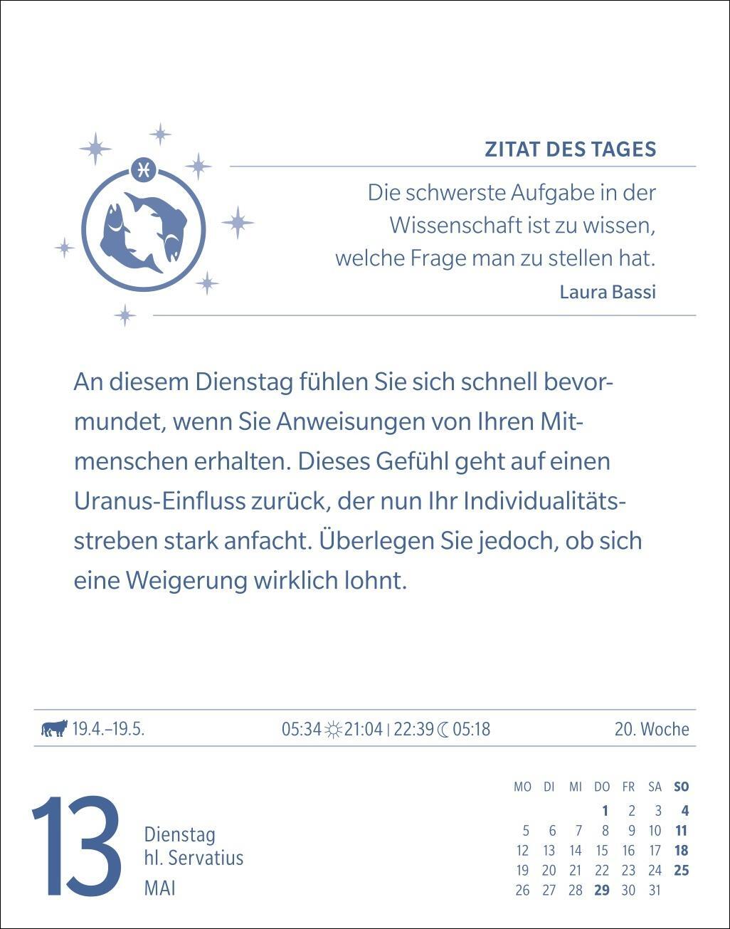 Bild: 9783840033667 | Fische Sternzeichenkalender 2025 - Tagesabreißkalender - Ihr...