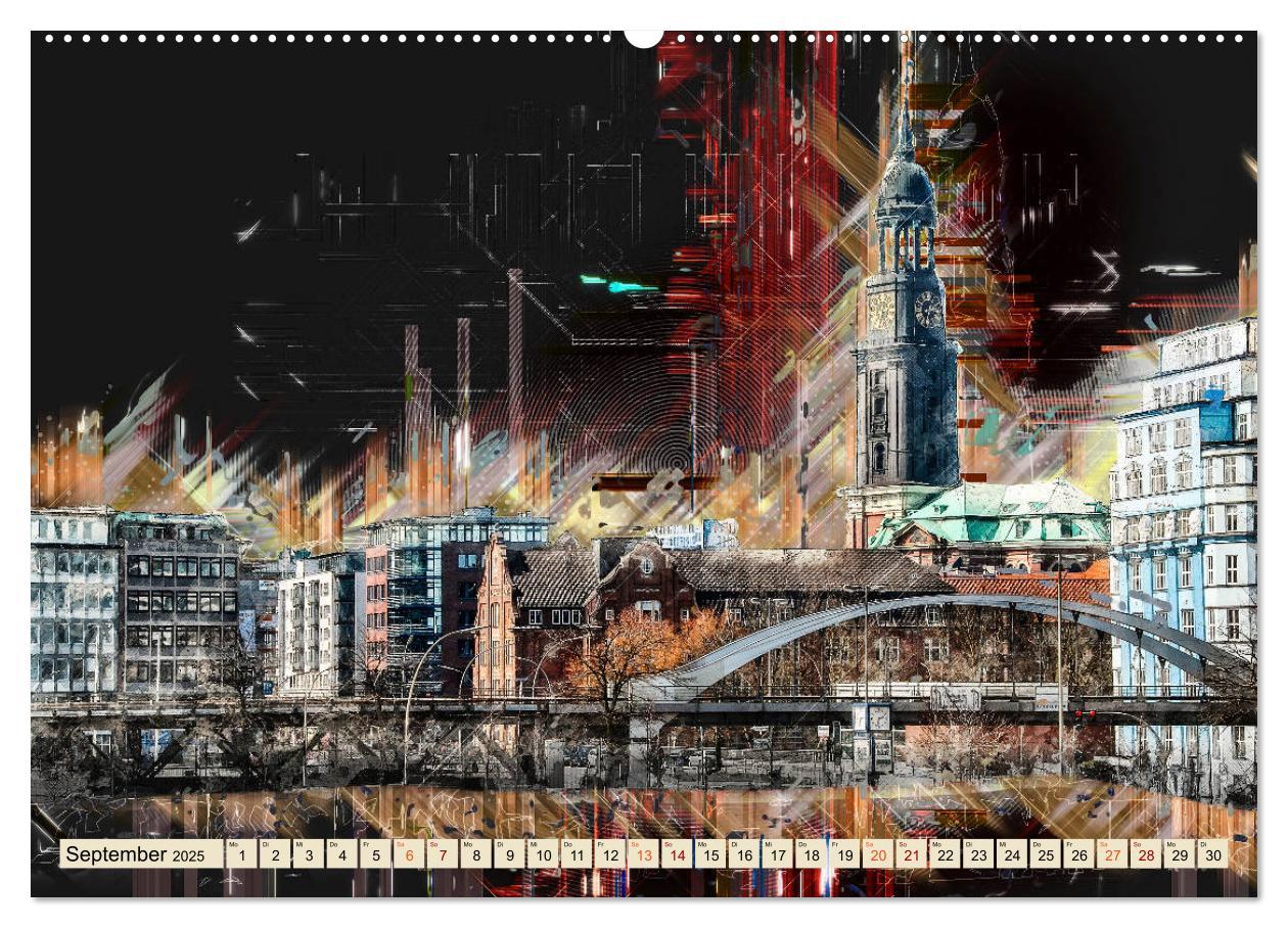 Bild: 9783435266203 | Hamburg abstrakt (Wandkalender 2025 DIN A2 quer), CALVENDO...