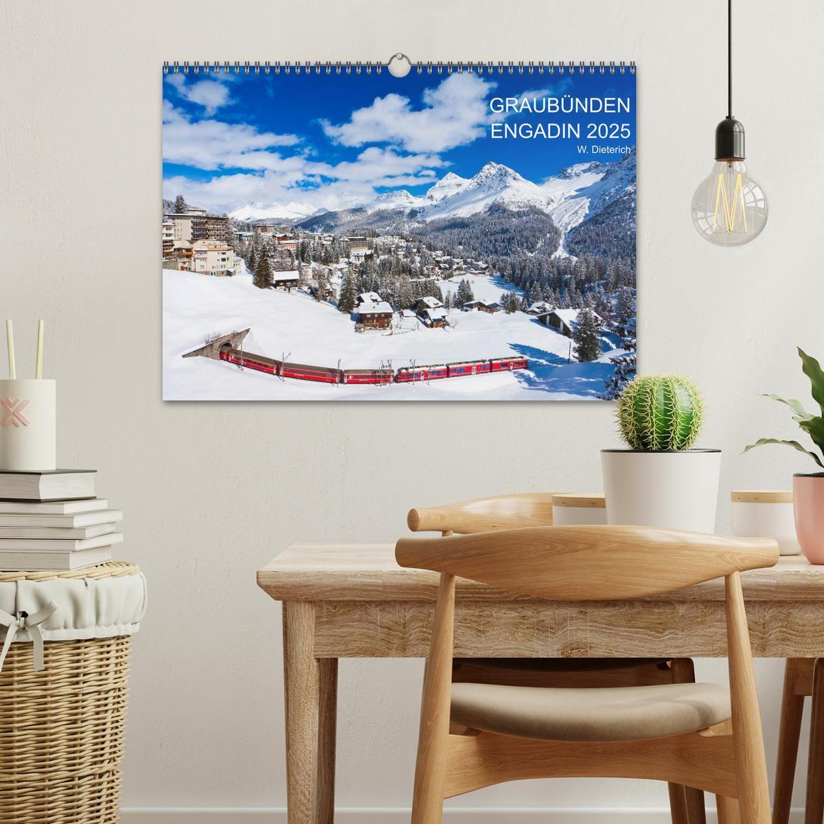 Bild: 9783435775705 | Graubünden Engadin 2025 (Wandkalender 2025 DIN A3 quer), CALVENDO...