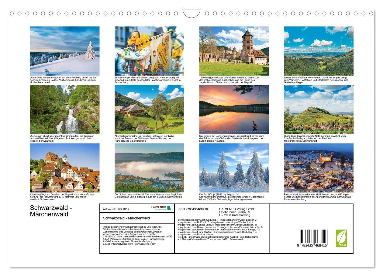 Bild: 9783435468416 | Schwarzwald - Märchenwald (Wandkalender 2025 DIN A3 quer), CALVENDO...