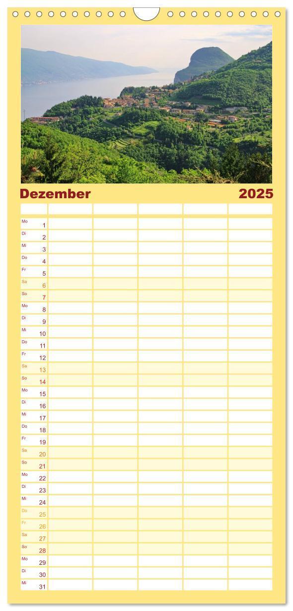 Bild: 9783457119105 | Familienplaner 2025 - Gardasee mit 5 Spalten (Wandkalender, 21 x 45...