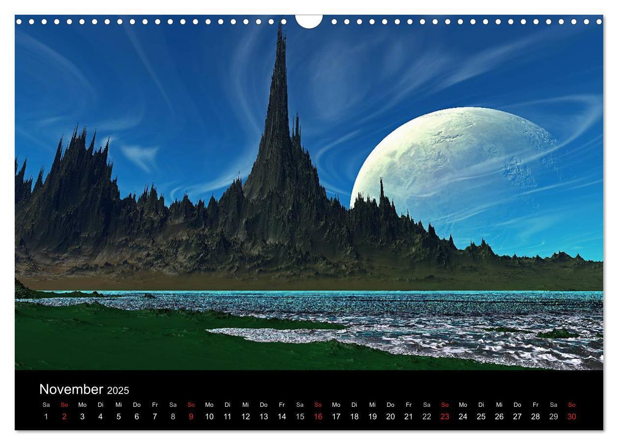 Bild: 9783435697236 | Fantasie-Planeten (Wandkalender 2025 DIN A3 quer), CALVENDO...