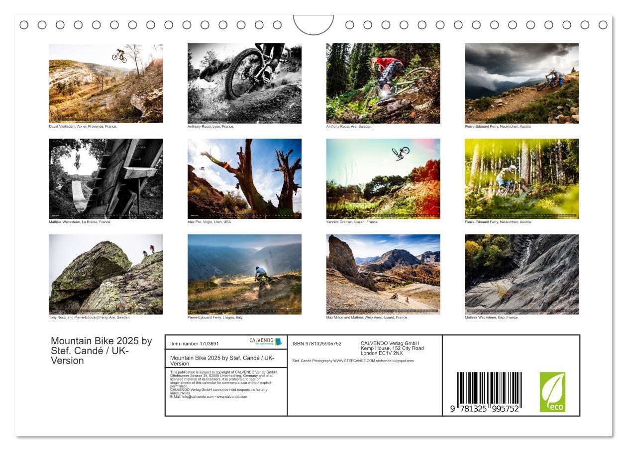 Bild: 9781325995752 | Mountain Bike 2025 by Stef. Candé / UK-Version (Wall Calendar 2025...