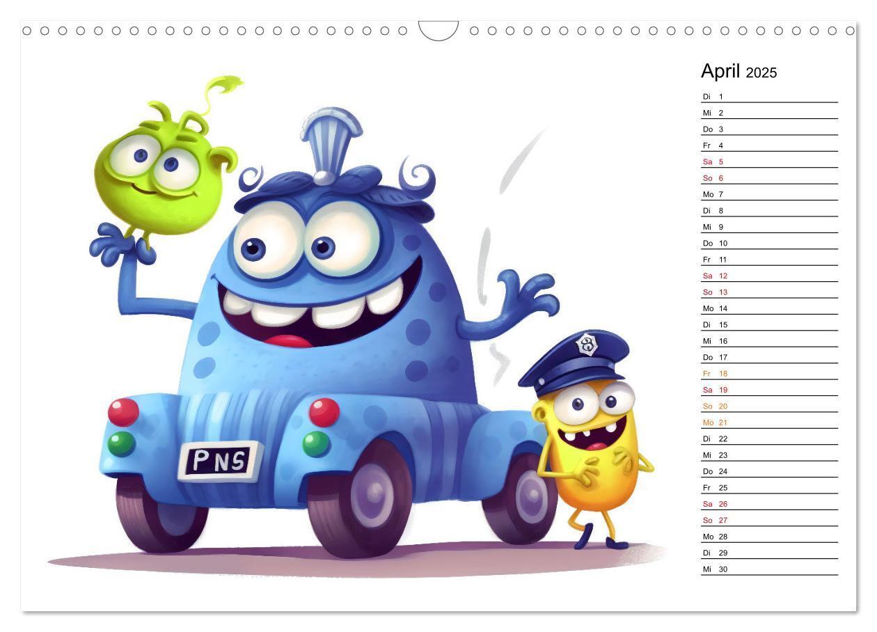 Bild: 9783383905728 | Monsterjobs - Kleine Monster, große Träume (Wandkalender 2025 DIN...