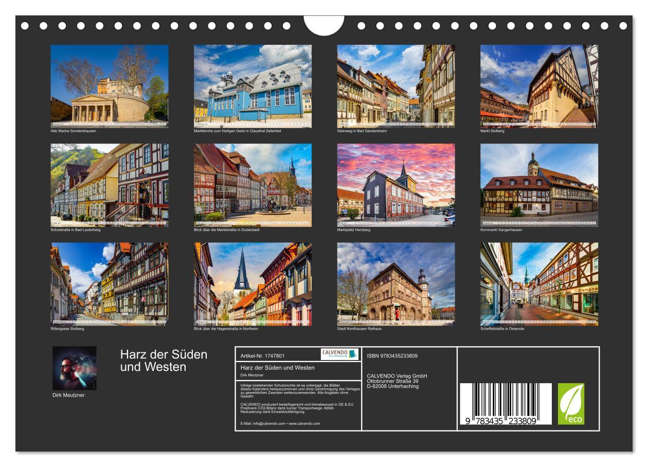 Bild: 9783435233809 | Harz der Süden und Westen (Wandkalender 2025 DIN A4 quer), CALVENDO...