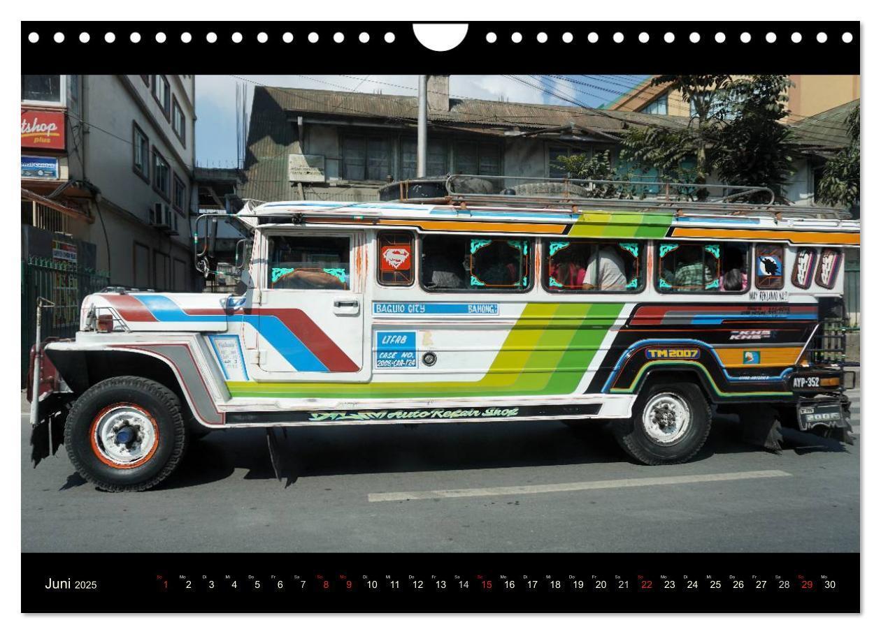 Bild: 9783435600502 | Jeepneys (Wandkalender 2025 DIN A4 quer), CALVENDO Monatskalender