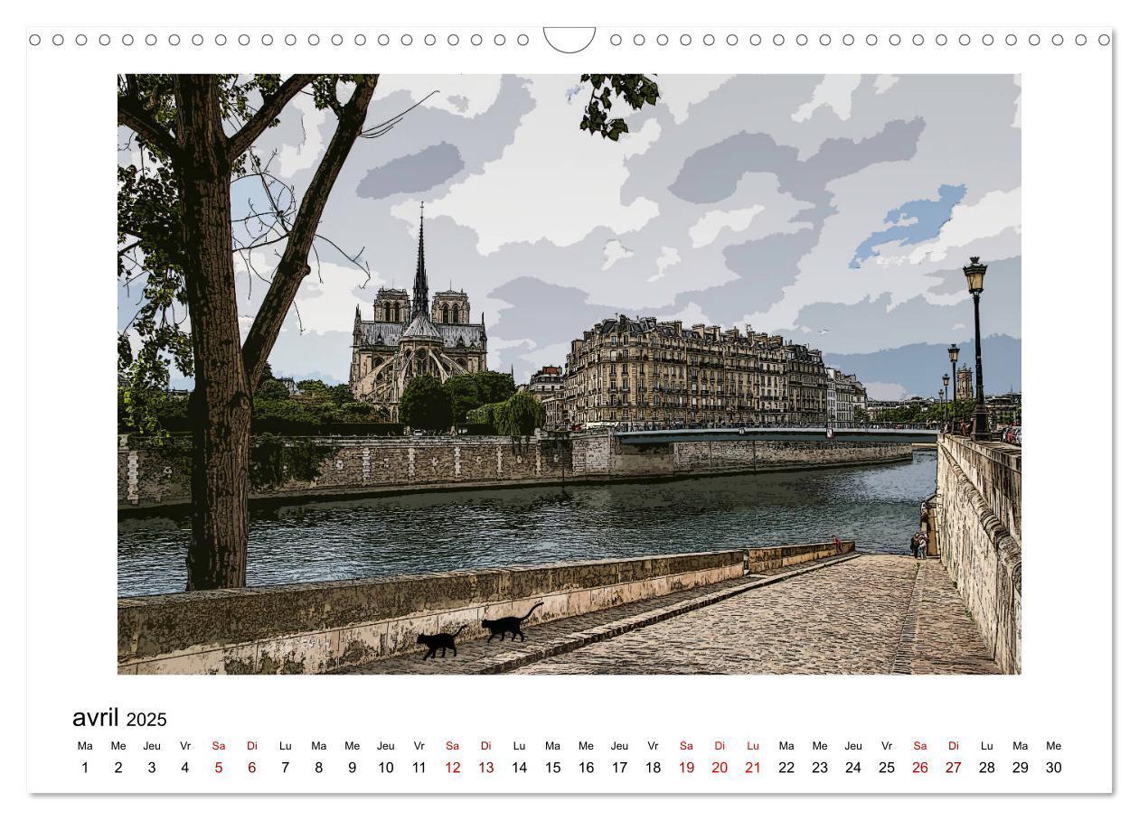 Bild: 9781325943852 | Notre-Dame de Paris en Cartoon (Calendrier mural 2025 DIN A3...