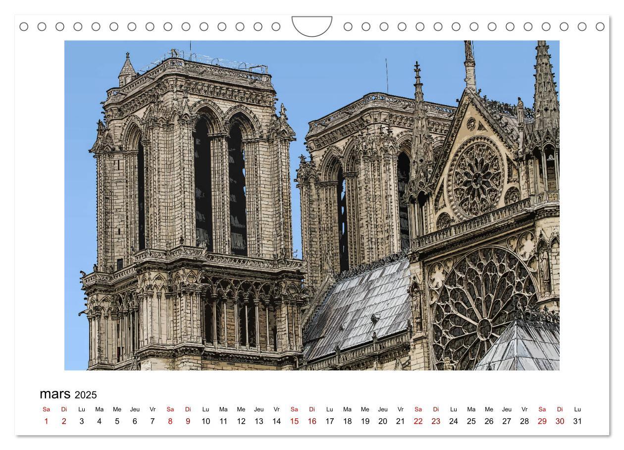 Bild: 9781325944194 | Notre-Dame de Paris en Cartoon (Calendrier mural 2025 DIN A4...