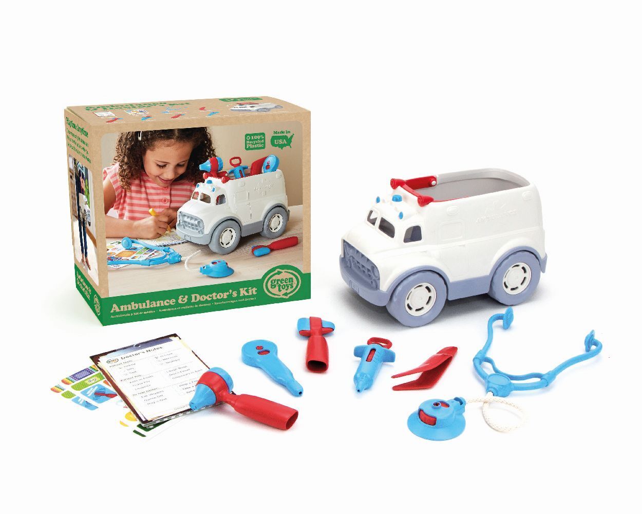 Bild: 816409013134 | GREENTOYS - Krankenwagen mit Arztausrüstung 10 Teile | Stück | 2023