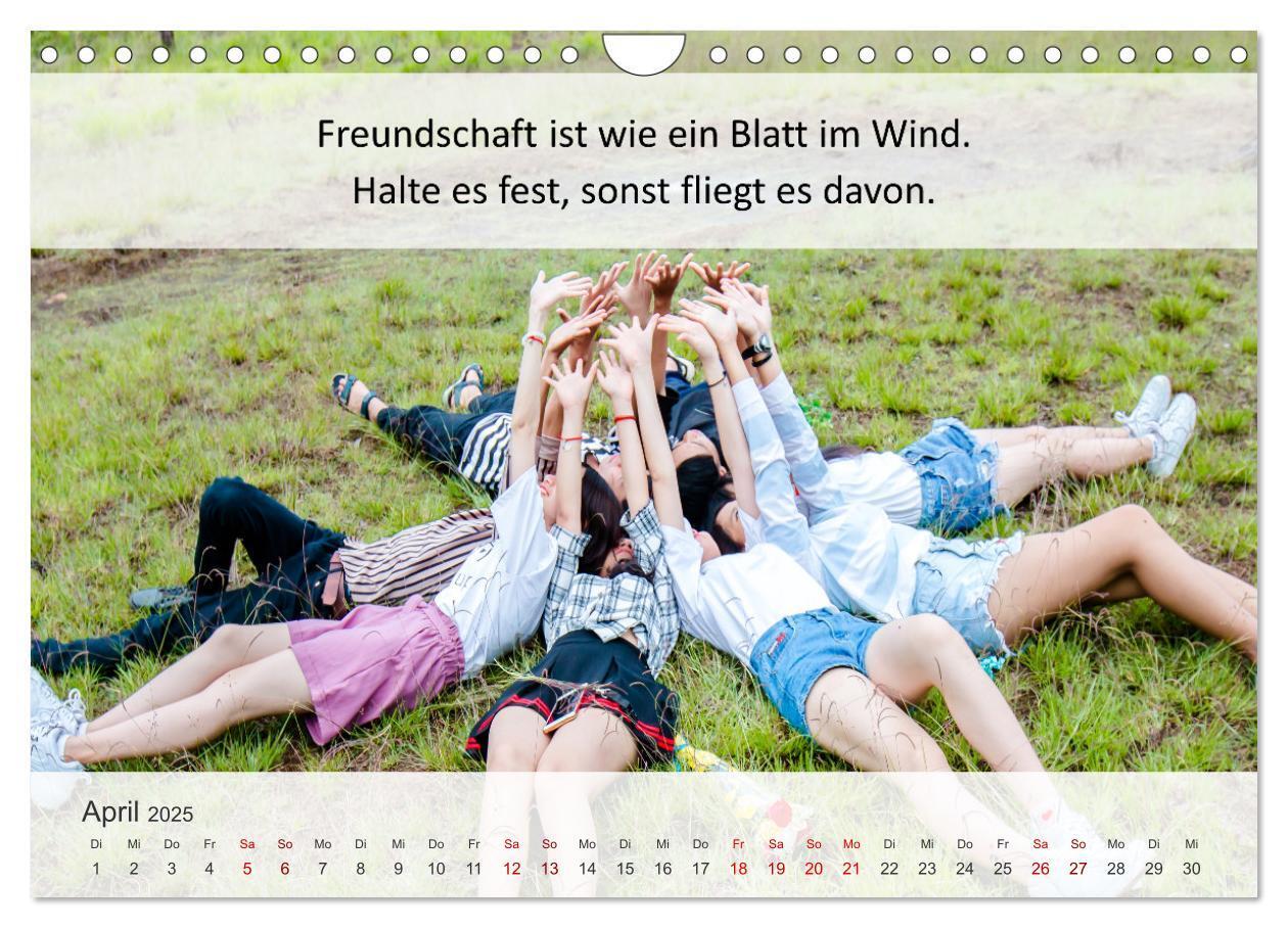 Bild: 9783435020768 | Motivationssprüche Freundschaft (Wandkalender 2025 DIN A4 quer),...