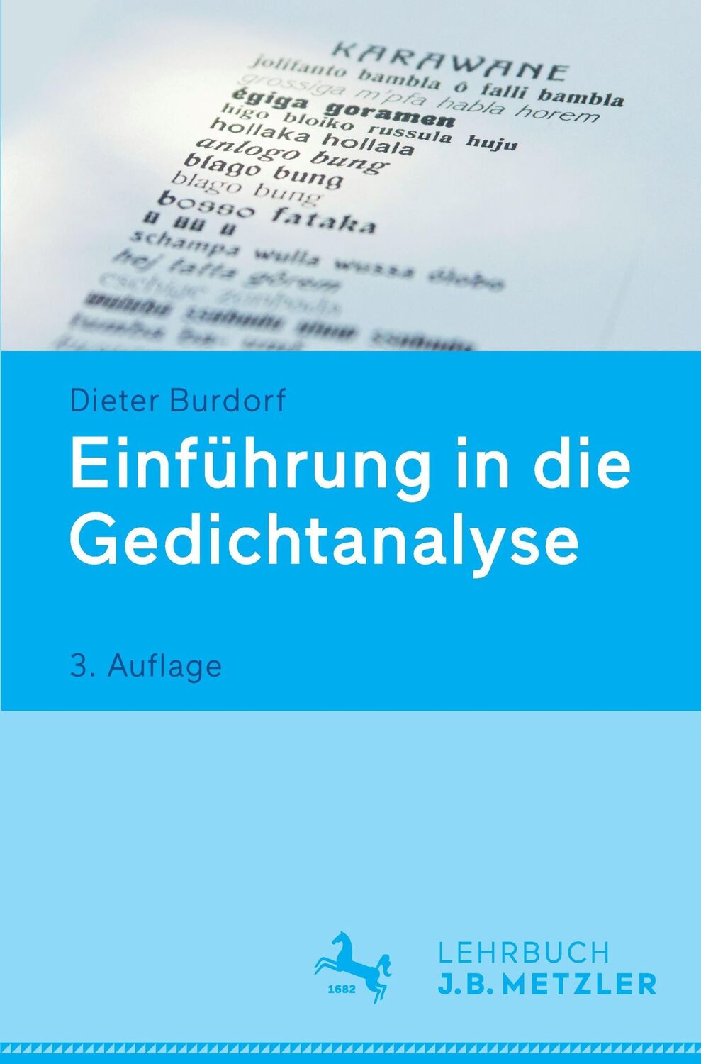 Cover: 9783476022271 | Einführung in die Gedichtanalyse | Dieter Burdorf | Taschenbuch | x