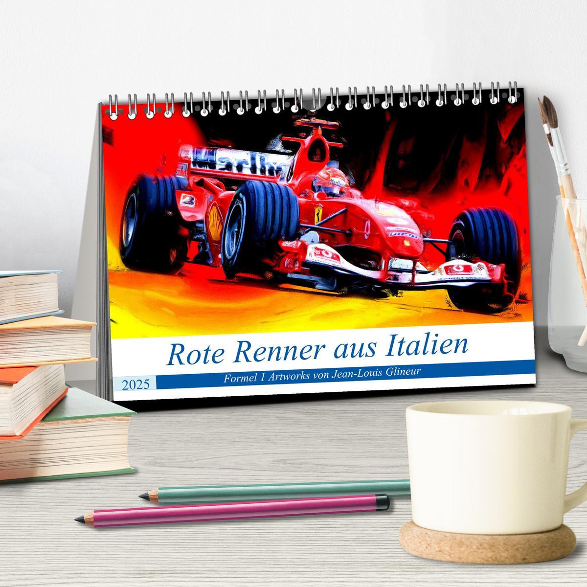 Bild: 9783435286102 | Rote Renner aus Italien (Tischkalender 2025 DIN A5 quer), CALVENDO...